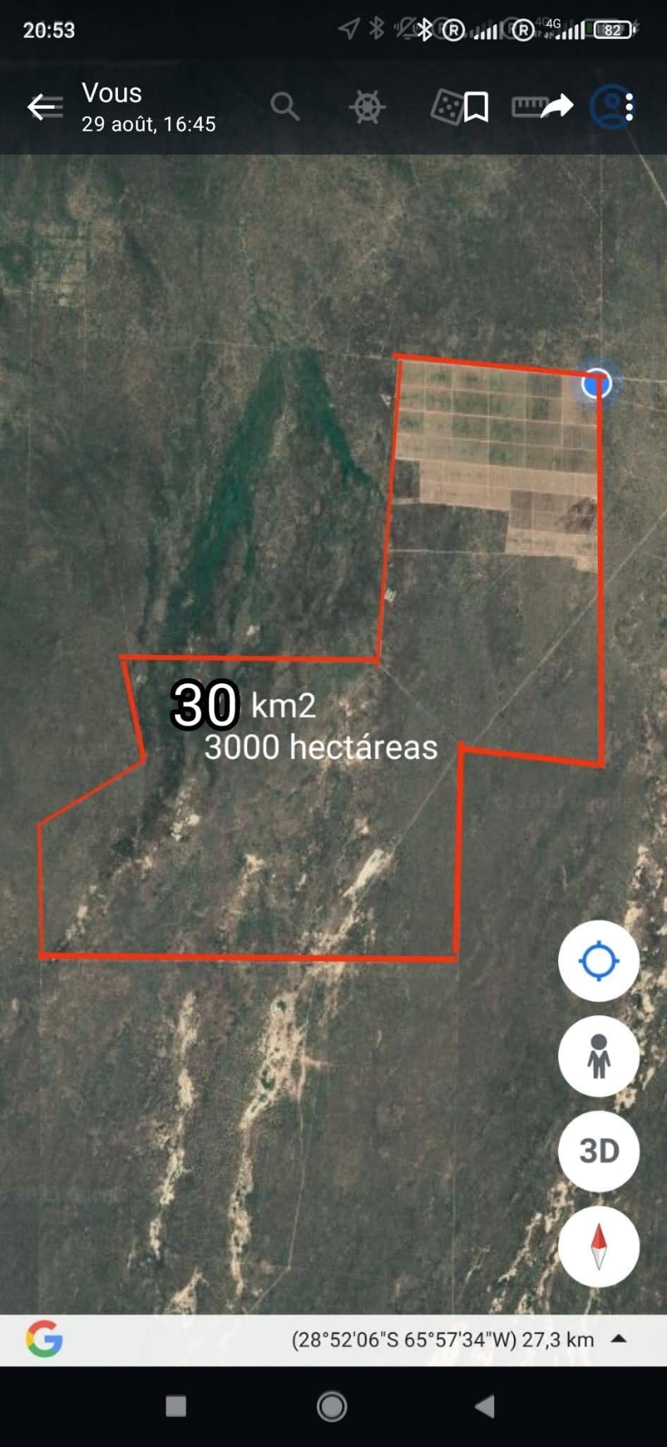 Campo de 3000 ha.